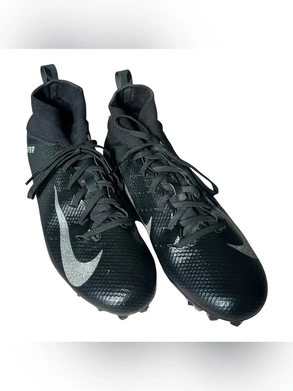 Mens Nike Vapor Untouchable Pro 3 TD Football Cleats Black White Silver. Sz 9.5